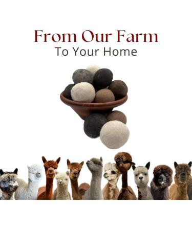 Handmade 100% Organic Alpaca Dryer Balls - Set of 3 | Hypoallergenic & Long Lasting | Made in USA - Buy Online on GoSupps.com