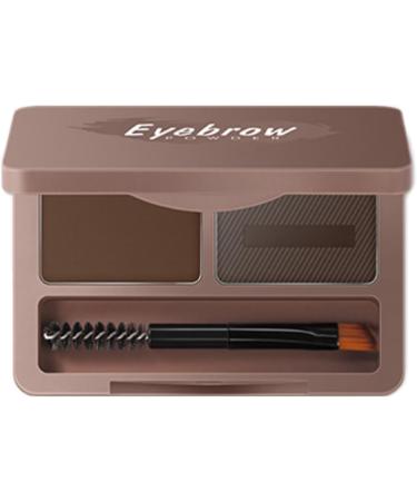 2 Color Eyebrow Powder Waterproof Natural Brow Powder Eyebrow Powder Duo Sculpting Kit for Girls Women Dark Brown and Gray - Buy Online on GoSupps.com