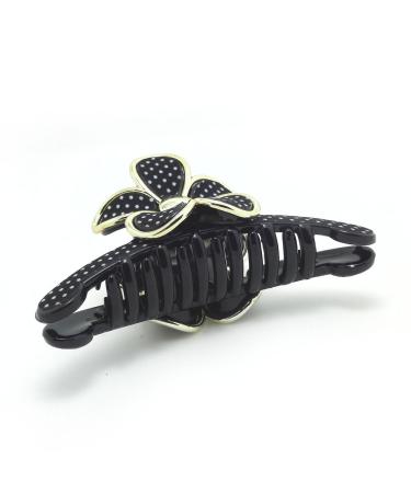 Meilliwish Flower Lace Hair Clip Claw for Women & Girls - Elegant Black Accessory (1 Piece) - Buy Online on GoSupps.com