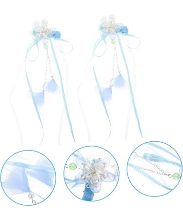 Beaupretty 2 Pairs tassel flower hair clip flower headpiece flower hair accessories blue hair accessories kid hair accessories hair accessories for kids girls hairpin hair clips child Hanfu - Buy Online on GoSupps.com