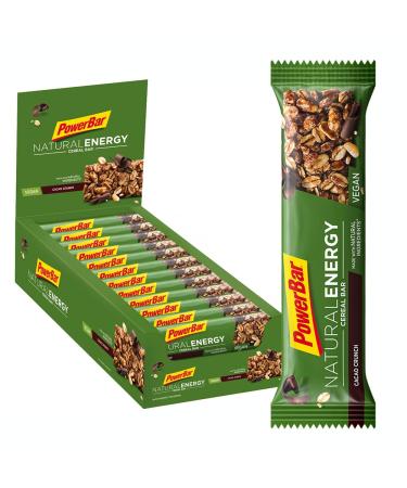 Powerbar Natural Energy Cereal Cacao Crunch 24x40g - Veganer Kohlenhydrat Energie Riegel + Magnesium