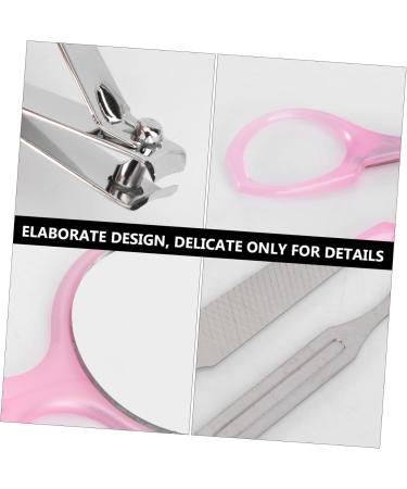 MAGICLULU Nail Clipper Kit Nail Trimmer The Mirror Deer Antler Headband Adult 8 in 1 Nail Trimming Kit Camping Accessory Nail Kit Travel Accessories Manicure Clippers Pink medium Pink - Buy Online on GoSupps.com
