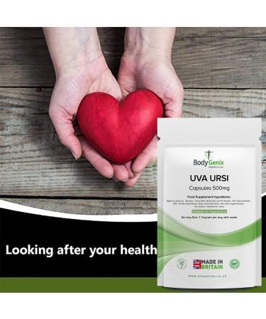 Bodygenix UVA Ursi Capsules - Organic 500mg Supplement for Healthy Immune System & Urinary Infections - Pack of 30 Capsules - Buy Online on GoSupps.com