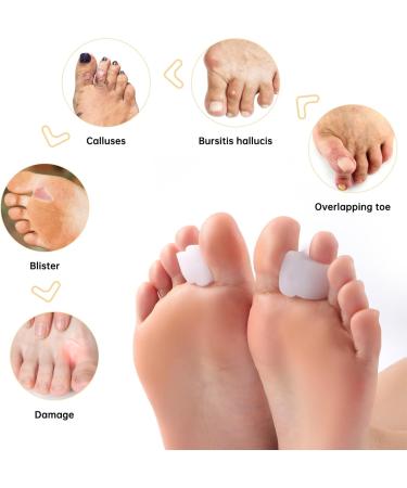Ikkab Gel Toe Spreader - 12 PCs Silicone Toe Separator for Hammer Toe Bunions & Overlapping Toes - Pain Relief & Pressure Relief - Buy Online on GoSupps.com