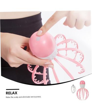 Magiclulu Head Massager - Therapeutic Scalp & Shampoo Brush Octopus Design Pink ABS Perfect for Relaxation & Massage - Buy Online on GoSupps.com