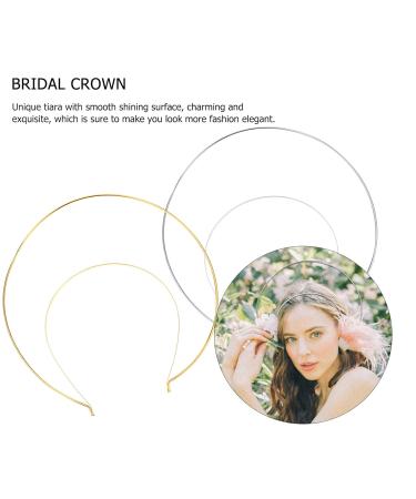 Solustre Angel Headband Gold Crown Tiara - Elegant Headpiece for Women Bride Cosplay & Halloween (2PCs Gold & Silver) - Buy Online on GoSupps.com