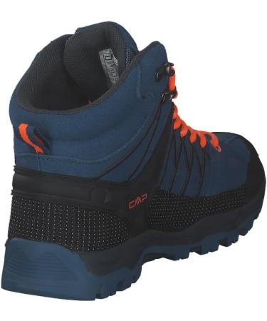 CMP Kids Rigel Mid Trekking Shoes WP | Blue Orange Dusty Blue | Size 39 EU - Best Hiking Shoes for Kids - Buy Online on GoSupps.com
