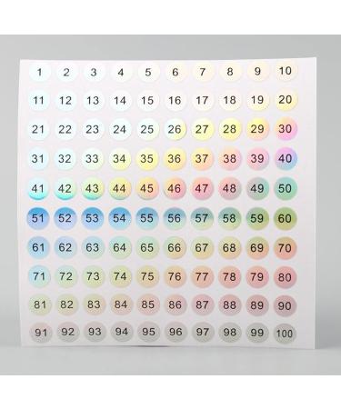 4pcs Nail Polish Color Gel Varnish Number Stickers 1-100 | Manicure Tool for Perfect Color Marking - Buy Online on GoSupps.com