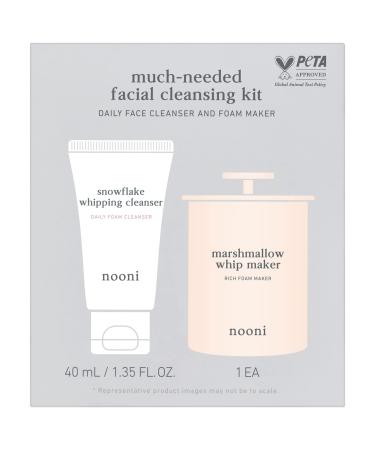 Nooni 2-in-1 Much Needed Facial Cleansing Kit - Whip Maker & Face Cleanser | Foam Maker, Remove Impurities, Daily Routine, for All Skin Types 02 Much Needed Facial Cleansing Kit