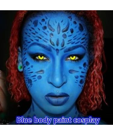Mysense Cream-Blendable Blue Face Body Paint Stick (1.06 Oz) Blue Makeup Stick for Adults Children Halloween Cosplay SFX Makeup Waterproof Blue Eye Black Stick - Buy Online on GoSupps.com