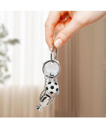 Fagent Football Keychain - 3D Metal Rotating Soccer Keychain & Mini Stress Balls | Perfect Gift for Football Players - Buy Online on GoSupps.com
