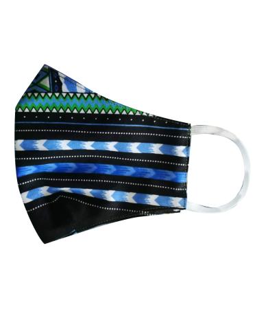 RaanPahMuang Reusable Fabric 2 Layer Face Mask African Dashiki Batik Art 10-100pcs 10pcs - Sx5 Mx5 10 Count (Pack of 1)
