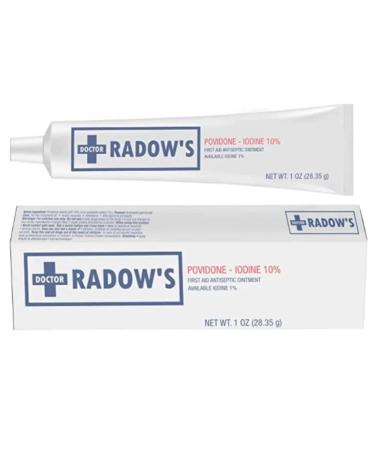Doctor Radow s Povidone Iodine 10% First Aid Antiseptic Ointment 1 Oz 3X Faster Healing for Pressure Sores Bedsores Foot & Leg Sores