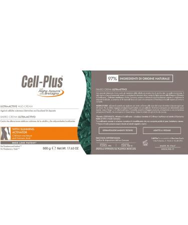  Bios Line CELL PLUS Ultra-active Mud Cream 500 g Treatment against Localised Cellulite and Adiposity Balance Microcirculation - Buy Online on GoSupps.com