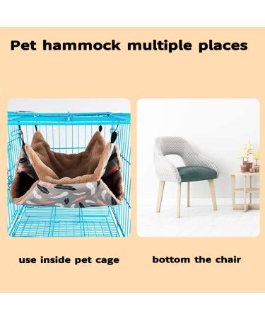 Small Pet Cage Hammock 2 Tier - Hanging Bed for Small Animals - Accessories for Chinchilla, Parrot, Sugar Glider, Ferrets, Rat, Hamster - Brown - 13.38x13.38 - Buy Online on GoSupps.com