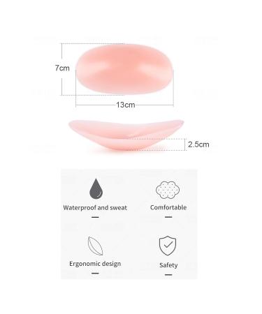 MIBICIRI 2 Pairs Silicone Shoulder Pads Soft Reusable Shoulder Enhancer Invisible Shoulder Pads (Skin Color) - Buy Online on GoSupps.com