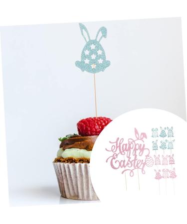 Easter Cupcake Toppers Set | Bunny Food Party Decorations | Cute Bunny Ear Cake Picks for Easter Celebrations - Buy Online on GoSupps.com