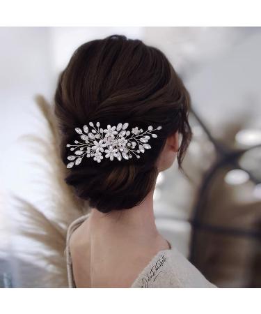 LOVFOIVER Pearl Wedding Hair Comb - Rhinestone Hair Accessory for Brides & Bridesmaids - Buy Online on GoSupps.com