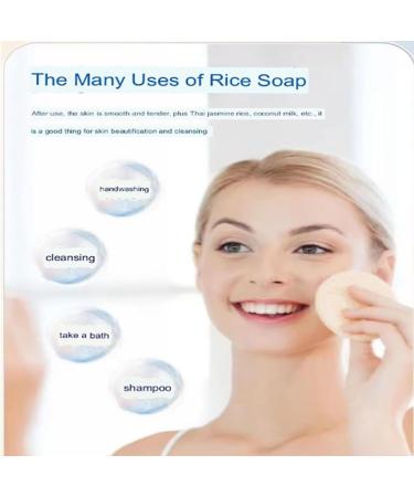 Jabon De Arroz Para Aclarar La Piel Jabon Aclarante De Arroz Para Parte Ntima Original Thai Handmade Soap Rice Milk Soap (Color : 2pcs) - Buy Online on GoSupps.com