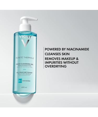 Vichy Puret Thermale Fresh Cleansing Gel - Gentle Makeup Remover & Impurity Cleanser | Glycerin & Niacinamide Formula | Safe for Sensitive Skin | International Shipping Available - Buy Online on GoSupps.com