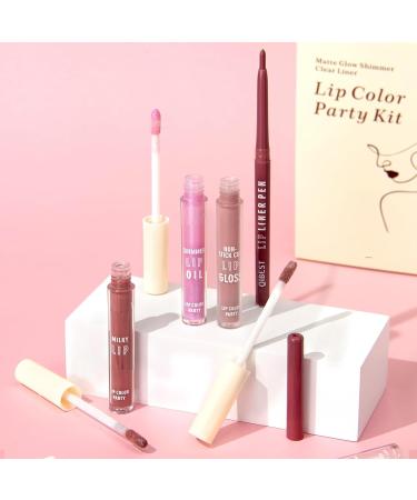  SONGVISON The Lip Color Party Kit is a complete set of beauty cosmetics including lip gloss and lip pencil for long-lasting waterproof wear and features matte finishes. - Buy Online on GoSupps.com