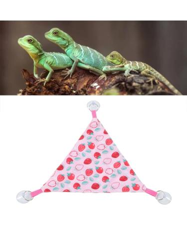 Alvinlite Reptile Hammock 2-Pack - Pink Strawberry Pattern Lizard & Bearded Dragon Climbing Accessories (33x33x46cm) - Buy Online on GoSupps.com