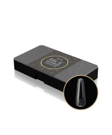 Apres Nail Gel-X Sculpted Coffin Long Box of Tips | 500 Gel-X Tips | Premium Quality | 10 Sizes 0-9 | No Size 00 Included | 2022 Version