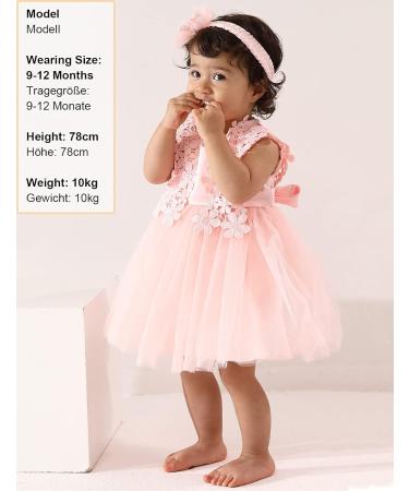 Mint Green Lace Tulle Tutu Flower Girl Dress with Headwear - 3 Months Pink - Buy Online on GoSupps.com
