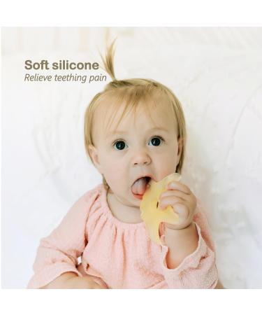 Miraloop Starfish Baby Bite Ring - Food-Safe Silicone Teether for Sore Gums | 3 Months+ - Buy Online on GoSupps.com