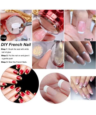 Buy 1 Set Nail Art Stamper & Stencils - Clear Silicone Jelly Tool for Women | 3D Nail Art Supplies - Purple - Buy Online on GoSupps.com