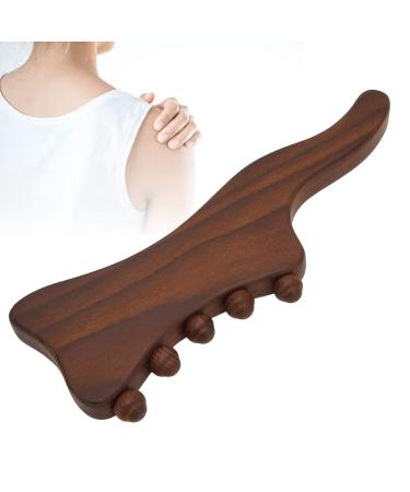 Wooden Scraping Stick - Gua Sha Massage & Acupuncture Tool | Tendon Roller Stick with 10 Beads for Health & Wellness - International Shipping Available - Buy Online on GoSupps.com