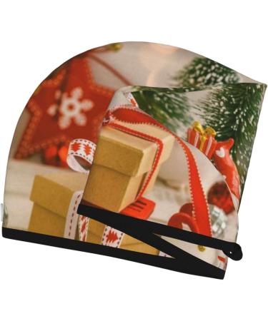 Holiday Christmas Stars Microfiber Hair Towel for Women | Super Absorbent Coral Velvet Quick Dry Wrap for Long Curly & Thick Hair - Buy Online on GoSupps.com