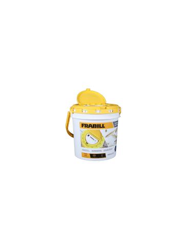Frabill 4825 Insulated Bait Bucket with Built in Aerator , White and Yellow, 1.3 Gallons
