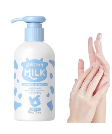 Pure Skin Moisture Milk Hand Cream 200g Hydrating Nourishing Exfoliating Hand, Body & Foot Care Lotion for Dry Skin, Bridesmaid Gifts, Hand Moisturizer