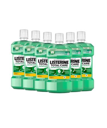 Listerine Total Care Gear Protection with new formula - protective mouthwash for healthy gums with 6 in 1 effect - all -round protection for healthy gums (6 x 600ml) 600 ml (6 -pack)