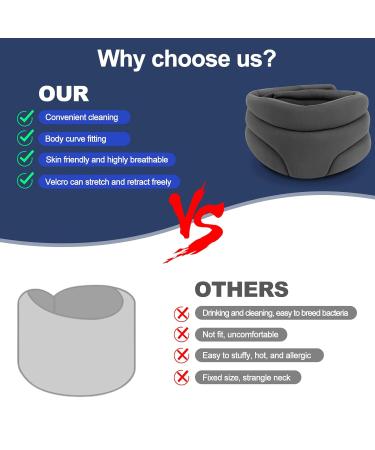 Mineup Cervicorrect Neck Brace - Neck Support Brace for Pressure Relief - Soft Neck Brace Cervical Collar for Stabilizing Vertebrae - Relief Pain and Pressure - for Women & Men - Grey - Buy Online on GoSupps.com