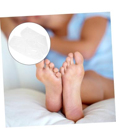 FRCOLOR 2 Pairs Footsticker Foot Mask Foot Care Masks Toe Dividers for Nail Polish Feet Nourishing Exfoliation Masks for Foot Useful Foot Masks Foot Peel Masks Abs White Sock White medium - Buy Online on GoSupps.com