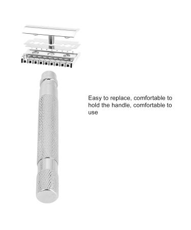 Buy Silver Razor Replacement Handle - Classic Metal Razor Handle for Easy Home Use - Buy Online on GoSupps.com