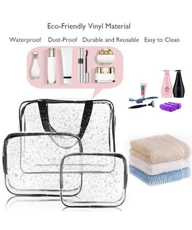 APREUTY Clear Makeup Bags Set - TSA Approved 6 Pcs Cosmetic Travel Bags with Zipper Handle for Airport Organization - Buy Online on GoSupps.com