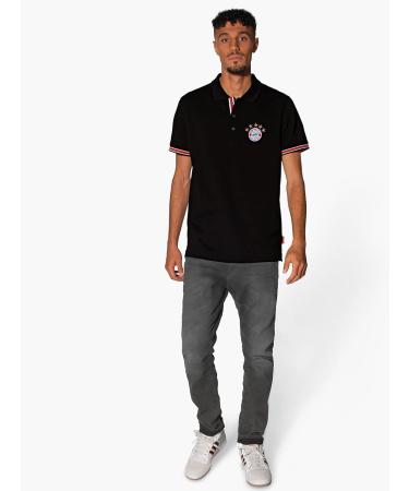 FC Bayern Munich Men's Black Polo Shirt - Official Logo Merchandise | International Shipping Available - Buy Online on GoSupps.com
