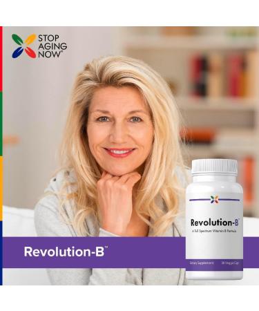 Stop Aging Now - B Complex Vitamin - with Folate - 30 Vegetarian Capsules - Buy Online on GoSupps.com