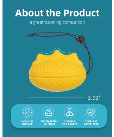 Adjustable Wrist Strap Stress Ball for Hand Therapy - Ideal for Adults, Seniors, Arthritis, Carpal Tunnel - Strength Training Hand Exerciser - Buy Online on GoSupps.com