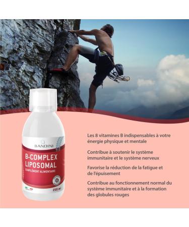 Bandini Vitamin B Liposomal Complex 250ml | Liposomal Supplement | High Dosage Group B Vitamin Complex B1 B2 B3 (Niacin) B5 B6 B7 B9 B12 | B-Complex for the Immune System - Buy Online on GoSupps.com