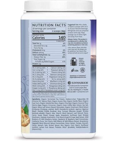 Sunwarrior Illumin8 Lean Meal Snickerdoodle 1.59 lb - Vegan Protein Meal Replacement - Buy Online on GoSupps.com