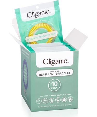 Cliganic Mosquito Repellent Bracelet 10 Pack - Effective & Comfortable Insect Protection - Buy Online on GoSupps.com