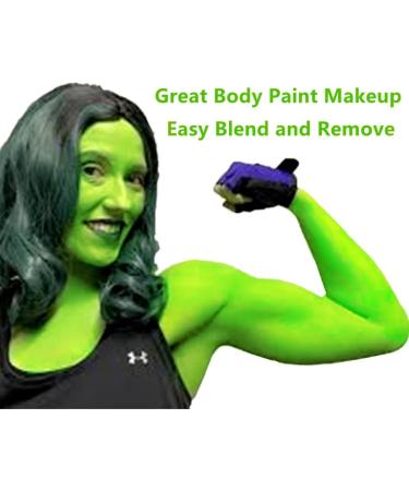 Go Ho Light Green Cream Face Paint 2.37oz - Water Based for Hulk, Witch, Gamora - Halloween Cosplay & Festivals - Buy Online on GoSupps.com