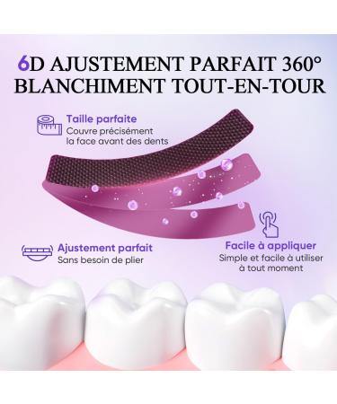 Lot de 28 bandes de blanchiment des dents violettes pour correction de la couleur application s che et humide neutralisation instantan e de la couleur prot ge l' mail des dents ajustement 1 unit (Lot de 28) - Buy Online on GoSupps.com