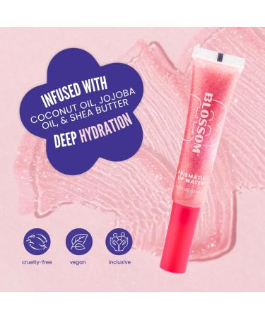 Blossom Lip Gloss Serum Lip Water Balm Hydrating Lipgloss Oil with Jojoba Oil Moisturizer for Dry Cracked Lips Clear Shimmery Gloss for Women & Girls Care & Treatment for Lips 0.4oz Pearlescent - Buy Online on GoSupps.com