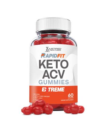 Rapid Fit Keto ACV Gummies Extreme Formula 2000MG Vegan Non GMO with Pomegranate Juice Beet Root B12 60 Gummys