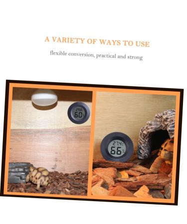 IPLUSMILE 5ST CELSIUS Repticip Terrarium Accessories | Round Moisture & Temperature Display | Glass Minitians for Reptiles | 4.5x1.5cm Black - Buy Online on GoSupps.com